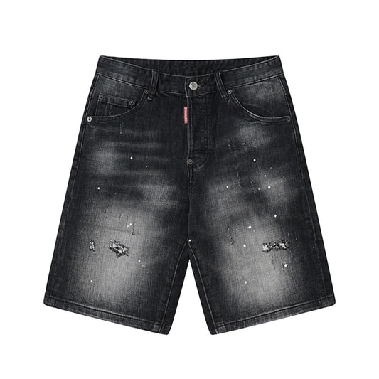 D2SQ Black Faded Jean Shorts